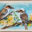 Kookaburra Conversation original artwork by Jess King