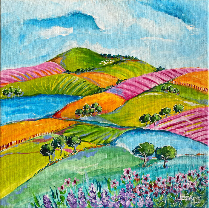 Rolling Hills original painting by Jess King