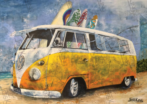 Aussie 1 VW combi print from original painting by Jess King
