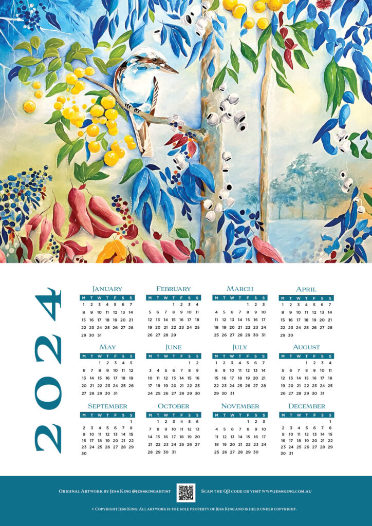 A3 2024 Essence of Australia Calendar - Jess King Artist