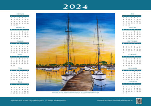 2024 A4 Art Calendar by Jess King