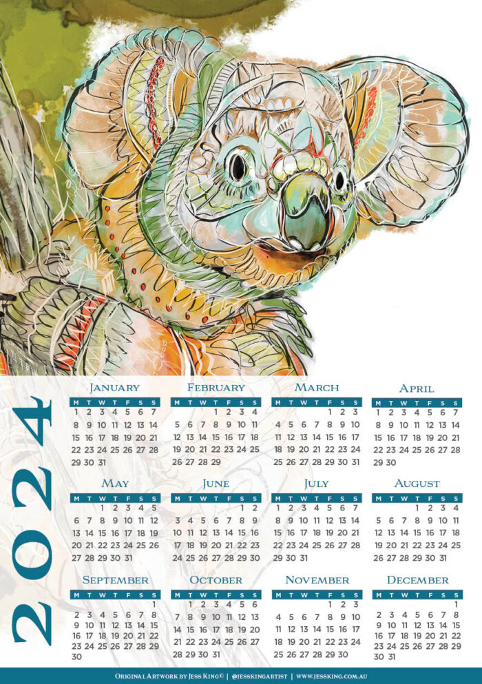 2024 Desk Calendar A5 by Jess King