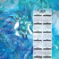 2025 Calendar Blue Peony alcohol Ink backgroundA3 print by Jess King Artist