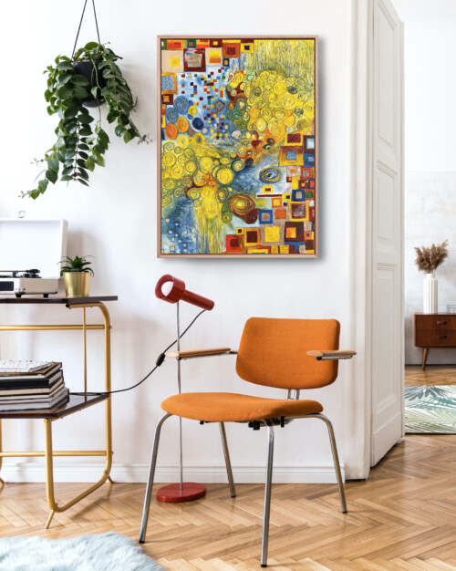 A little Klimtish art print by Jess King Artist