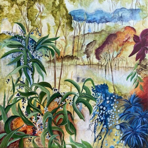 Aussie Bush 3 landscape art print by Jess King Artist