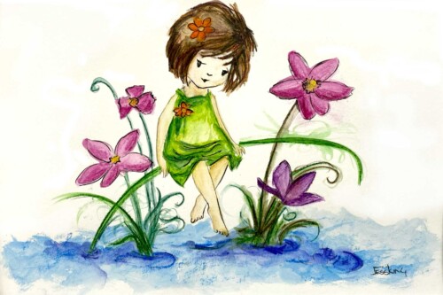 Day dreams and twinkle toes art print by Jess King Artist