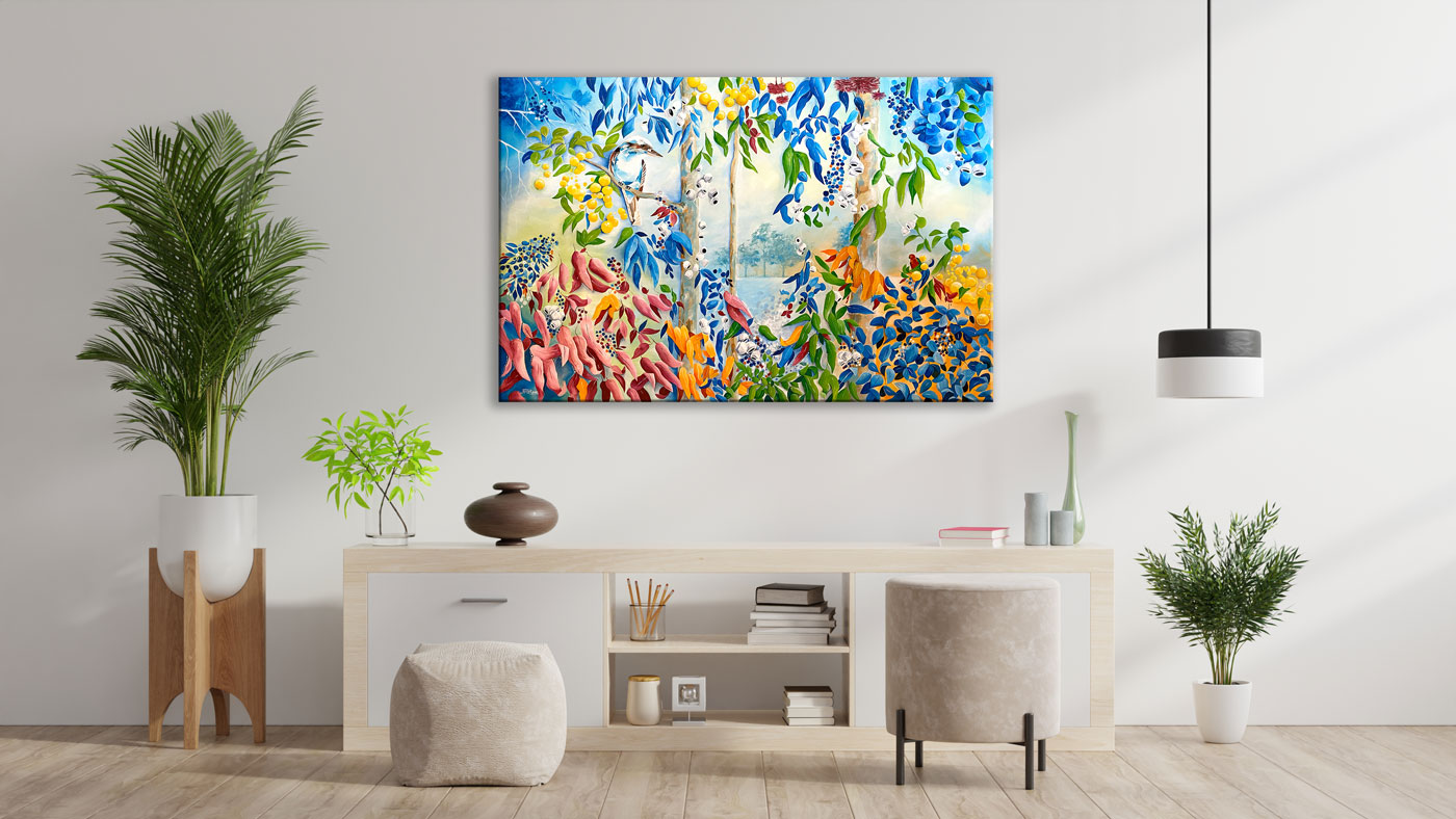 Jess King Artist before and after image of Essence of Australia art print