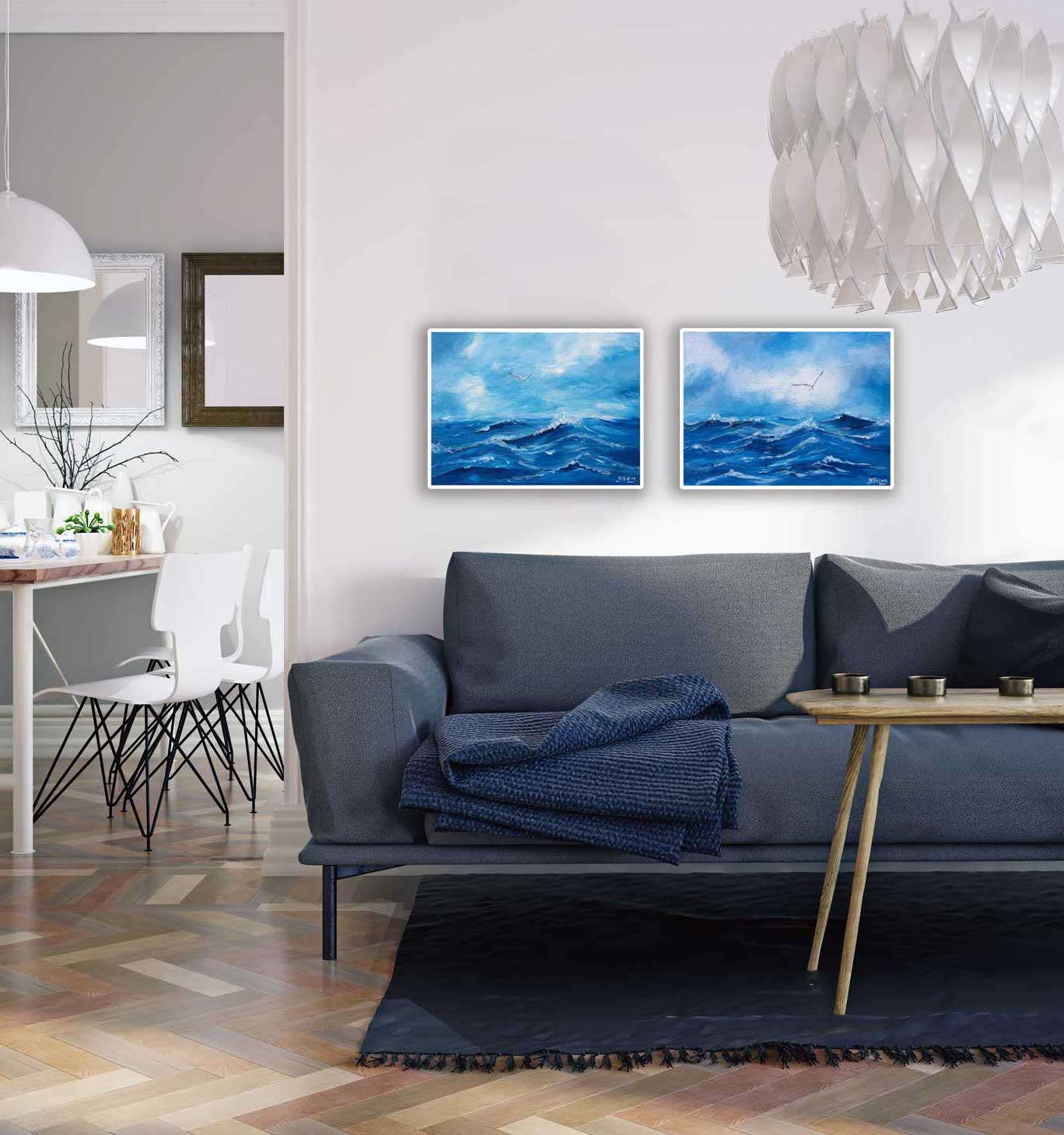 Ocean Flight Seascape Ocean art print by Jess King Artist