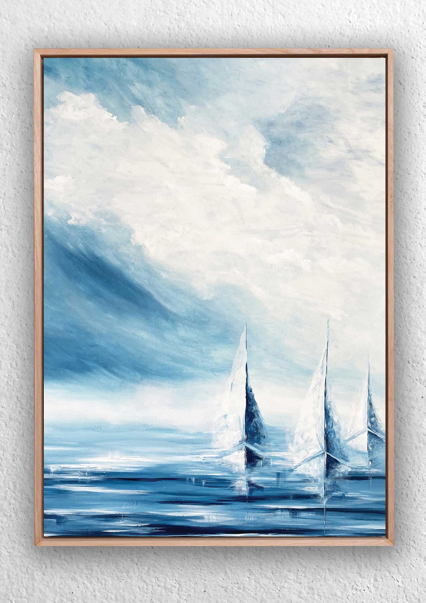 Perfect Day for Sailing seascape art print by Jess King Artist