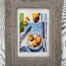 Tiny Treasure Orange Slice Still Life by Jess King Artist, original artwork in a frame