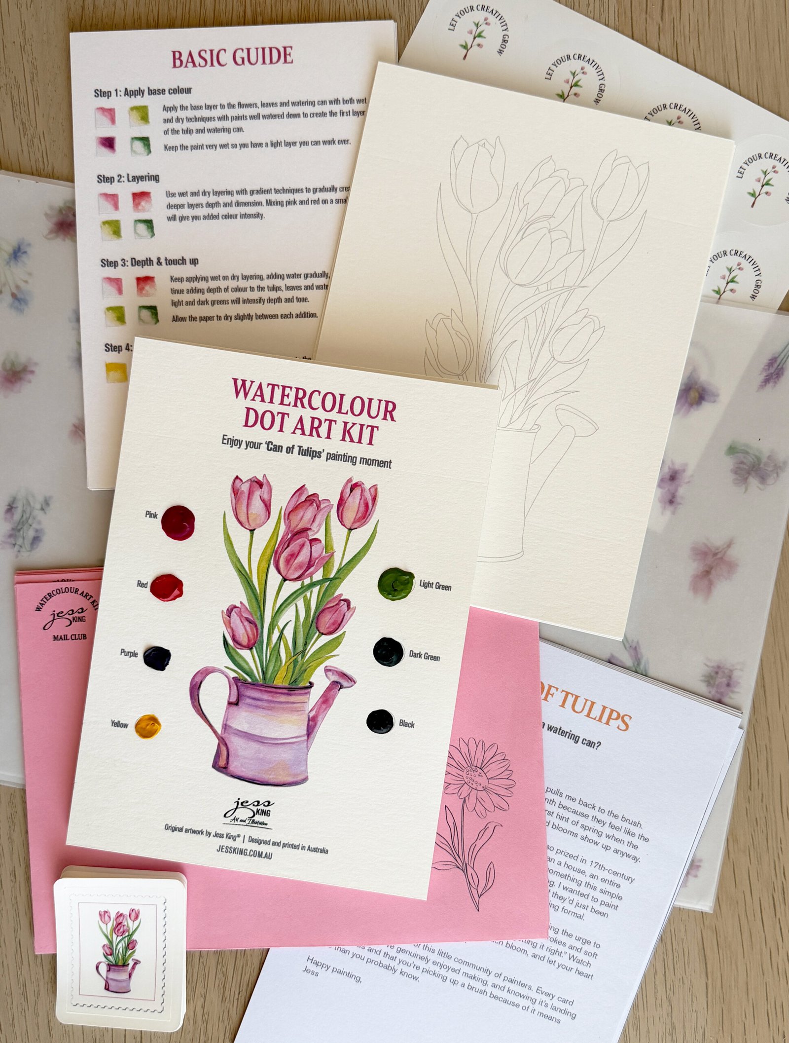 Watercolour-club-social-image Watercolour dot art membership club subscription by Jess King Artist